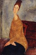 Jeanne Hebuterne with Yellow Sweater Amedeo Modigliani
